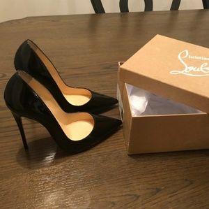 NEW C. Louboutin Black Heels Size 36.5 So Kate 120